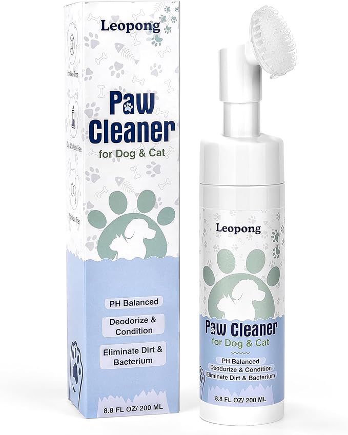 Paw Cleaner for Dogs and Cats, No-Rinse Foaming Cleanser, Unscented, and PH Balanced Paw Wash Magic Foam for Dogs Large Medium Small XL Breed
