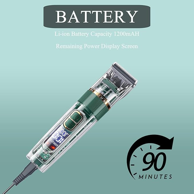 FOREGEMATE Pet Clippers and Trimmers Set, Electric Hair Trimmer, Silent, Waterproof, Cordless, Professional Hair Shears, Remover, Scissors, Supplies, Pet Grooming Kit with Clipper Guards for Dog/Cat