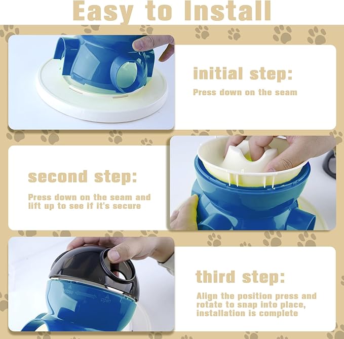 HOSUKKO Interactive Cat Puzzle Feeder,3 in 1 Intelligence Brain Stimulation Game Cat Treat Puzzle Toy and Slow Feeder Enrichment Toys for Indoor Cats Dogs (Blue)