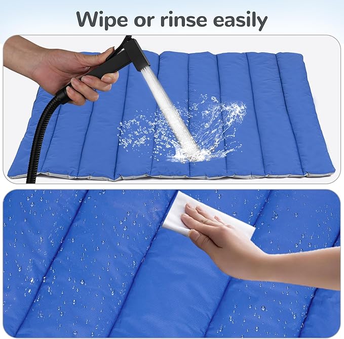 Heeyoo Outdoor Dog Bed, Waterproof Camping Dog Bed Mat, Machine Washable and Portable Travel Pet Pad Mat, Foldable Pet Beds for Small, Medium, and Large Dogs