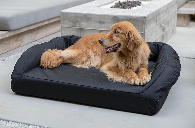 K9 Ballistics Tough Orthopedic XX-Large Bolster Dog Bed - Washable, Durable and Water Resistant Dog Bed - Made for (XXL) Big Dogs, 68"x40", Sandstone