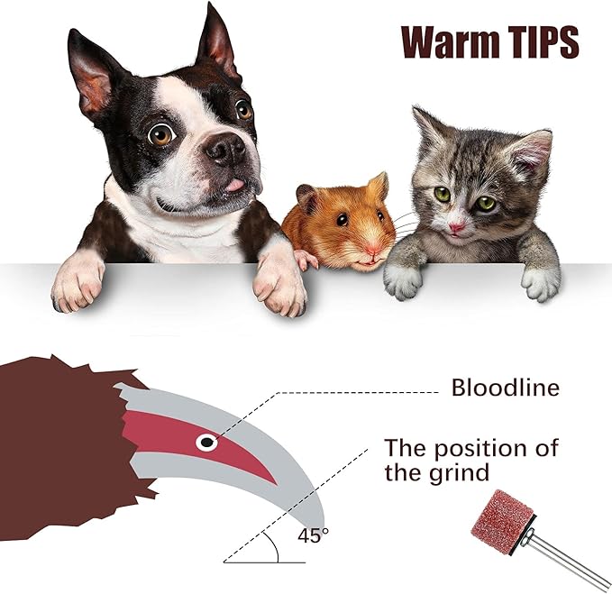 22 Pet Nail Grinder Replacement Kit with Grit Sanding Bands Pet Smoother Claw Care Black Grinding Drums Dog Nail Grinder Replacement Dog Claw Grooming Supplies(1/2 Inch 120 Grit)