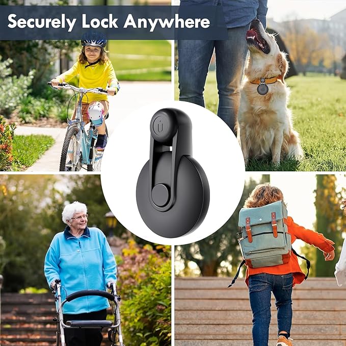 Htag GPS Tracker for Kids,Key Finder Works with Apple Find My (iOS only),Privacy Protection, Lost Mode, Waterproof,Bluetooth Tracker for Children, Seniors, Pets, Backpack (Black)