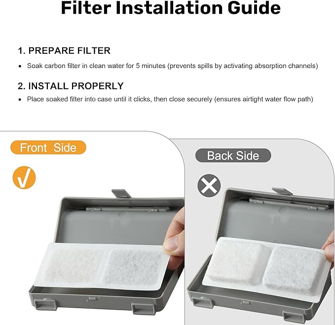 Dog Cat Pet Water Fountain Filter Replacement 9 Packs - Activated Carbon & Ion Exchange Resin Filters with Pump Foam Sponges - Compatible with FUKUMARU 7L Automatic Water Fountain