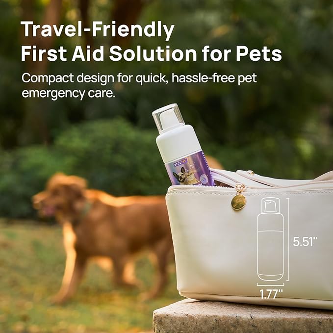 HICC PET Dog Wound Care Hydro Gel, Heals Wounds, Soothes Inflammation, Prevents Infection, Treats Bites, Scratches & Skin Ulcers, Cat Wound Care Solution, Horses First Aid Kits, 3.4 Ounces