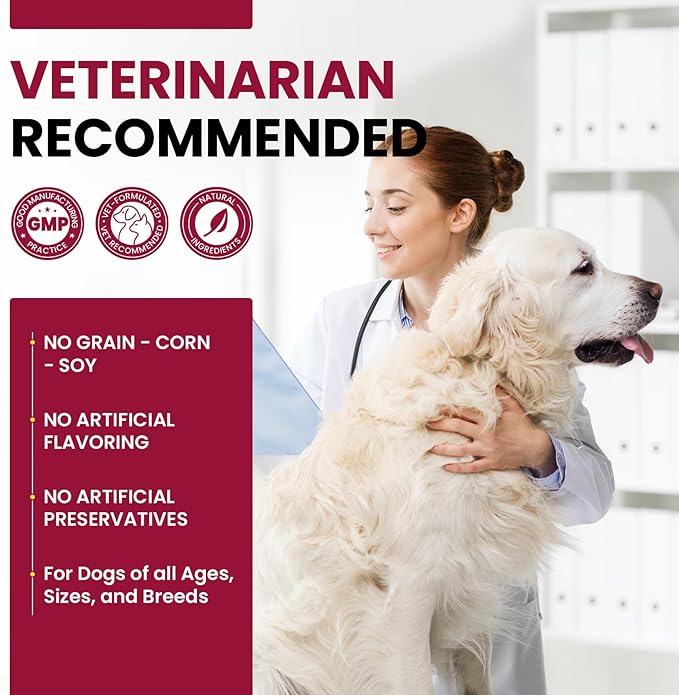 Glucosamine for Dogs Hip and Joint Supplement Chews, Chondroitin Joint Supplement for Dogs, Joint Chews for Dog, Dog Supplement for Joint Pain Relief - 60-Day Satisfaction Guarantee -180 Ct