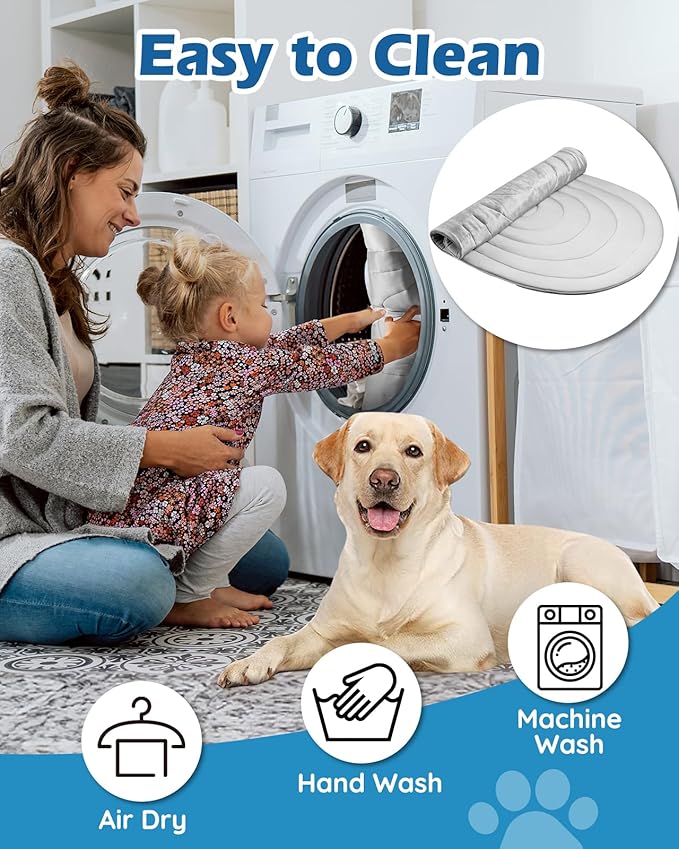 Pet Dog Cooling Mat 39“x27.5” Reversible Cooling Pad for Dogs and Cats, Comfort Ice Silk Cotton Summer Dog Bed Outdoor Indoor Washable, Ideal for Kennel Sofa Floor Car Seats