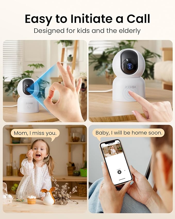 ZOSI Indoor Pan/Tilt Smart Security Camera,2K 360 Degree Baby Pet Monitor,Plug-in 2.4G/5G Dual-Band WiFi Home Cam with Phone App,Night Vision,Person Detection,2 Way Audio,Cloud & Memory Card Storage
