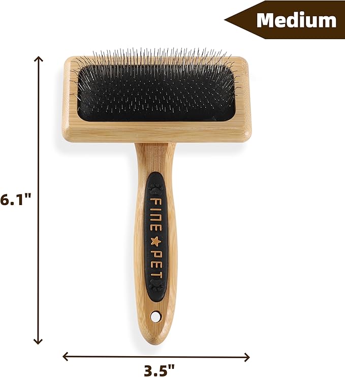 Dog Slicker Brush for Shedding Medium Long Haired Dogs and Cats Pet Grooming Brush to Remove Loose Hair Tangles and Knots M