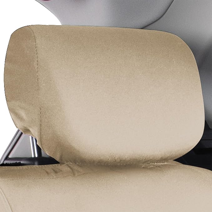 Flying Banner Rear Bench car seat Covers car seat Protectors Split 40/60 50/50 60/40 (Solid Beige, Value)