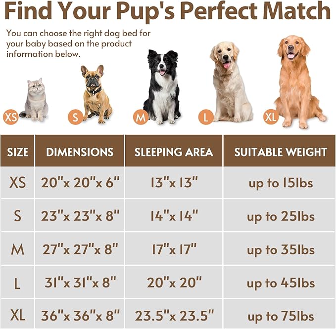 JOLLYVOGUE Medium Calming Dog Bed, Anti-Anxiety Donut Cuddler Cat Bed with Anti-Slip Bottom, Fluffy Faux Fur Machine Washable Pet Cushion for Medium Large Dog & Cat (31")