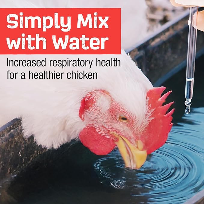 Flock Shield Respiratory Aid for Poultry - [Made in USA] - 4oz Chicken Supplement, Rooster Booster for Respiratory System - Dropper, Spray Top Included - Safe for All Birds - Drinking Water Additive