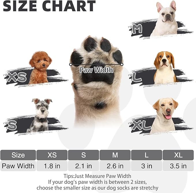 KOOLTAIL Dog Socks for Hot Pavement, Summer Breathable Dog Socks to Prevent Licking Paws, Non Slip Pet Boots & Paw Protectors for Hardwood Floor,Grippy Shoes for Small Medium Large Senior Dogs,Black S