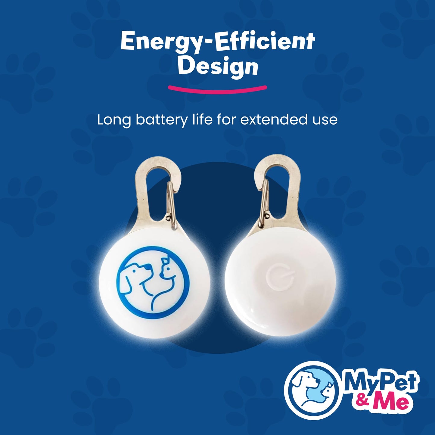 My Pet & Me - LED Dog Collar Light | Clip-On Pet Safety Light for Night Walks | Long-Lasting Glow for Enhanced Visibility | Circular LED Collar Light for Dogs & Cats