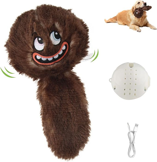 PETGEEK Interactive Dog Ball Toy, Automatic Dog Toys with Music and Recording, Rechargeable Vibrating Dogs Ball for Small/Medium/Large Sizes, Enrichment Toy for Doggy to Keep Them Busy (Brown)