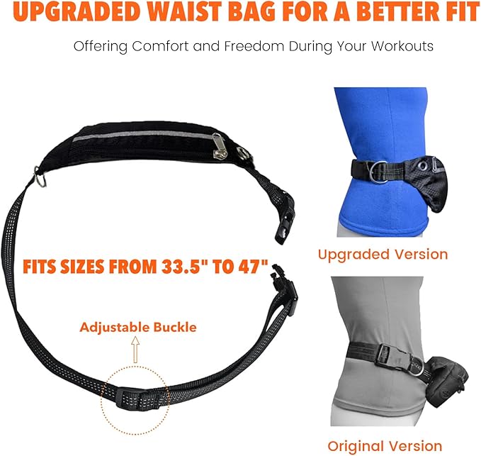 Hands Free Dog Leash with Lightweight Running Belt, Bungee Leash for Running Walking Hiking, Adjustable,Reflective,Durable Heavy Duty for Small Medium Large Dogs (8–120 lbs) (Military Green)