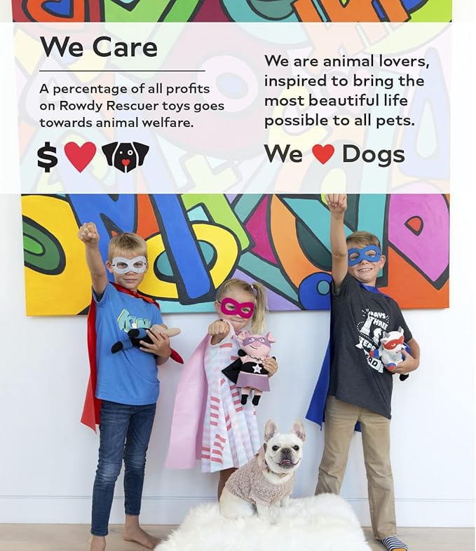 Jax & Bones Squeaky Dog Toys - 11" Tough Wool Squeak Toy for Dogs - Reinforced Seams for Moderate Chewers | Kicky The Cat