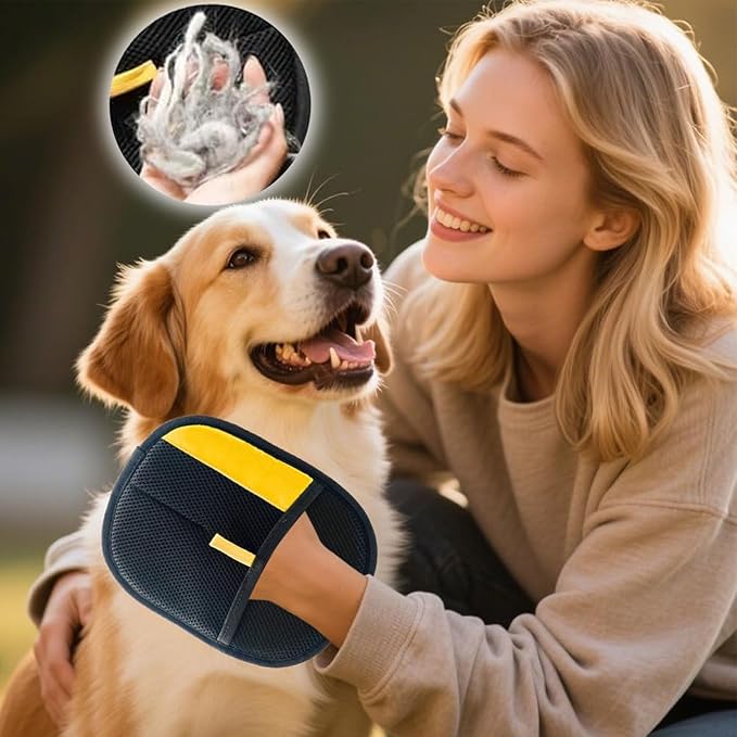 3pcs Pet Hair Removal Glove,Pet Hair Remover Glove for Cats & Dogs,Upgraded Animal Fur Removal Tool, Reusable Cats & Dogs Grooming Gloves for Hair Removal