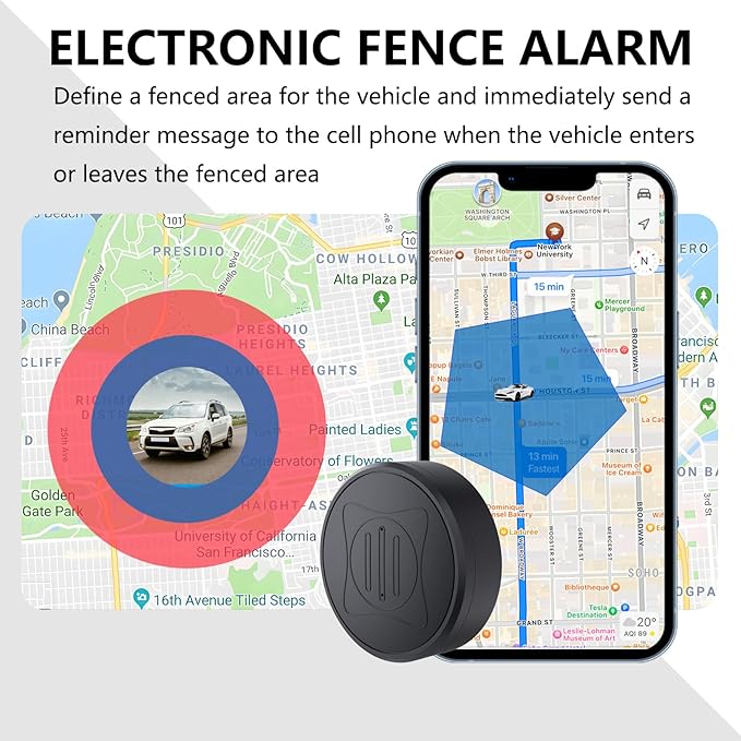GPS Tracker for Vehicles,Car GPS Tracker Portable Real Time Magnetic GPS Tracking Device,Full Global Coverage Location Tracker for Car,Kids,Dogs.No Monthly Fee/No Subscription Required