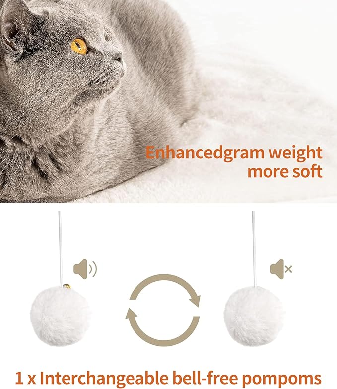 FourFurPets 26.7in Large Cat Tree Tower Condo, Cat Scratch Posts for Indoor Cats, Big Plate, Three 23.6in Full Sisal Scratching Posts, White