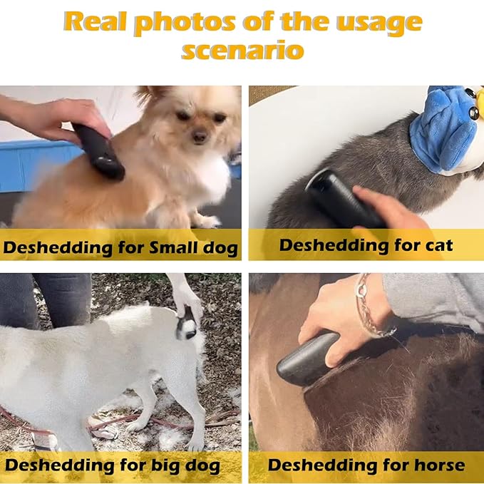 Deshedding Dog Brush, 2025 Upgraded Pet Hair Remover Comb for Shedding, Efficient Pet Hair Trimmer for Dogs, Cats, Rabbits and Horses, Ergonomic Pets Grooming Tool for Matted and Long Hair