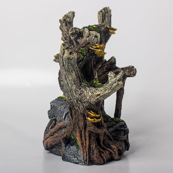 Fish Tank Decorations Aquarium Décor Resin Artificial Tree Trunk Root (A)