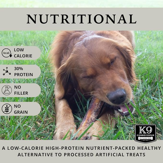 K9 Connoisseur Beef Marrow Large Dog Bones Long Lasting for Aggressive Chewers - USA Made Single Ingredient Champ Bones for Large Dogs Over 50 Pounds - 10 Pack