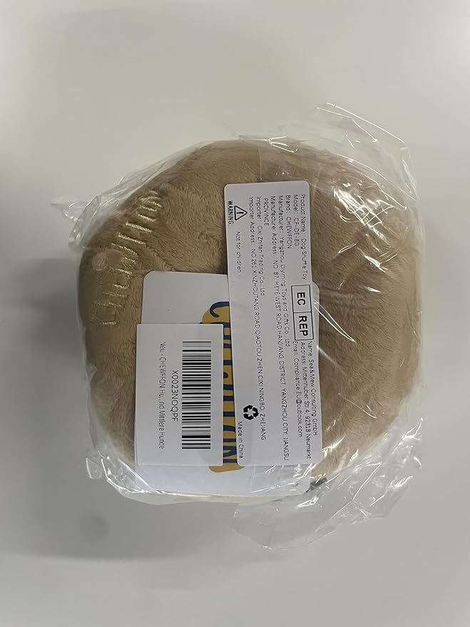 Dog Plush Squeaky Toy, Interactive Bagel Shape Puppy Snuffle Toys, Cute Dog Puzzle Enrichment Toy Treat Puzzle for Small and Medium Dogs