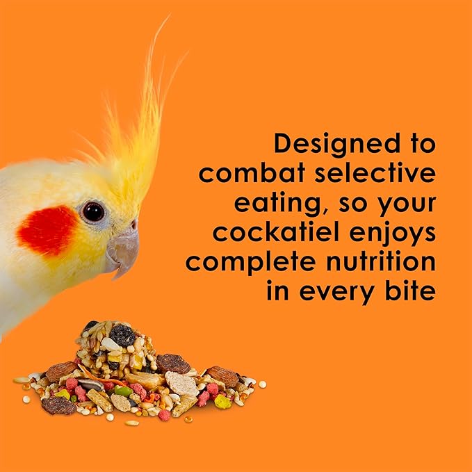 Kaytee Fiesta Cockatiel Food, Nutritious and Fun Blend, Supports Skin, Feather, Digestion, Brain and Heart Health, 4.5 pounds