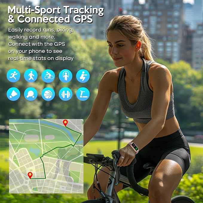 Fitness Tracker Watch, Smart Watch with Blood Pressure Heart Rate Sleep IP67 Waterproof Health Watches Fitness Activity Tracker Step Calorie Counter Pedometer Watches for Men Women Android iOS Phone