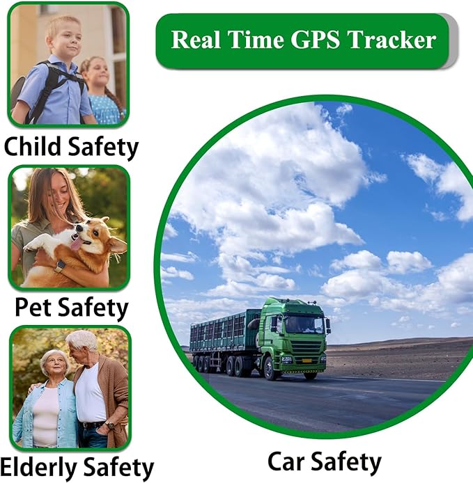 GPS Tracker for Vehicles,Cars,Kids,Pets,and Motorcycles | Real-Time Location Tracking | No Monthly Fee No Subscription | Mini Hidden GPS Tracker Device for Car,Dog,Elderly,and Personal Use