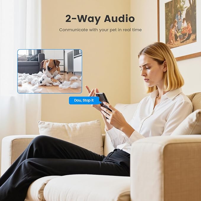 Gardner Pet Smart Pet Camera Treat Dispenser with 1080P HD Video, 2.4G WiFi, 2-Way Audio, 360° Laser Toy, Night Vision, Cloud & SD Storage, Compatible with Dogs & Cats