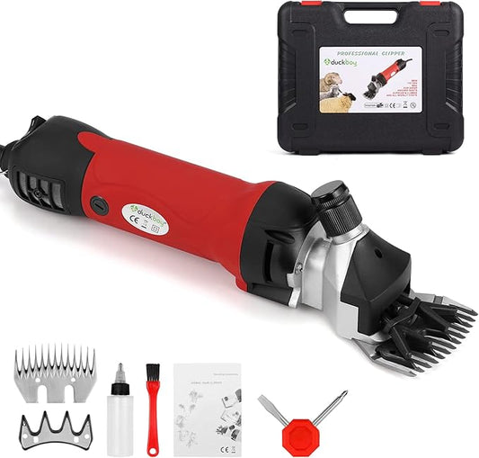 DUCKBOY Electric Sheep Clippers Heavy Duty, Professional 500W Shearing Machine for Sheep, Goats, Cattle Farm Livestock Pet, Large Thick Hair Dogs Grooming Trimmer