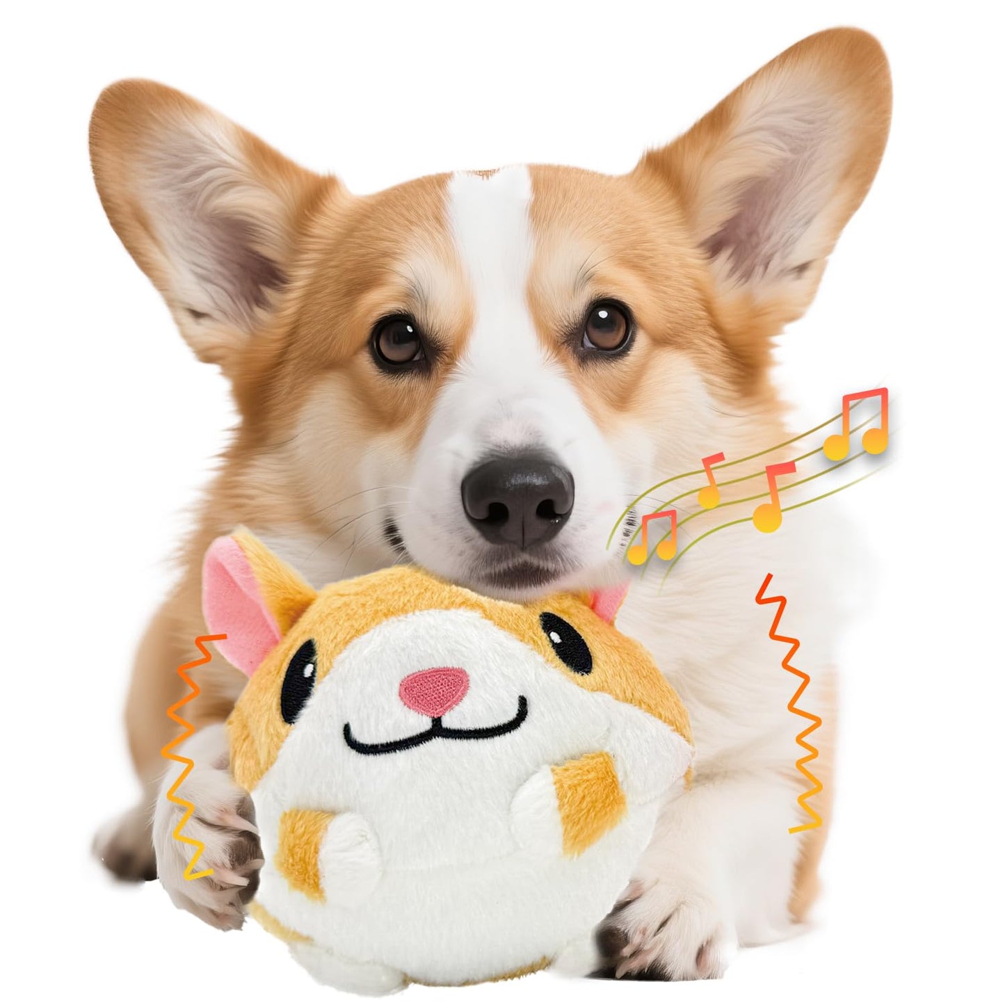 Bonbonpaws Interactive Dog Ball - Active Moving Pet Plush Toy for Dogs, Dog Chew Toys for Small/Medium/Large Dogs