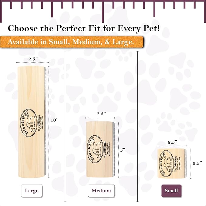 SleekEZ Cat Brush for Shedding & Cat Brushes for Indoor Cats | Pet Brush for Cats | Grooming Tool | Works for Short & Long Haired Pets | Great for All Fur Types | Made in USA | 1 pack | 2.5 inch