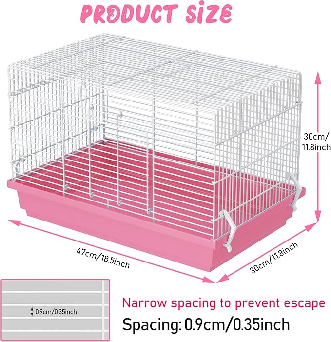 Hamster Cages, Small Animal Travel Cages - Ideal for Temporarily Transporting or Carrying Hamsters, Guinea Pigs, Rats, Parrots, Birds, Squirrels and Other Small Animals.