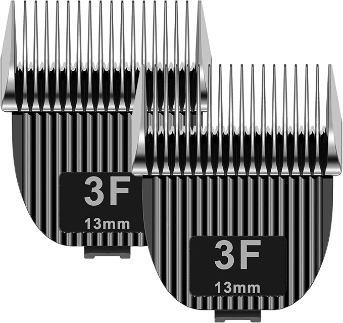 2 Pack Dog Grooming Replacement Blades Compatible with ONEISALL Dog Low Noise Dog Clipper & Dog Hair Vacuum Clipper,Made of Stainless Steel Pet Clipper Blade (Size 3F 1/2"(13mm))