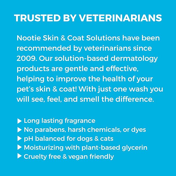 Nootie - Pet Shampoo for Sensitive Skin - Revitalizes Dry Skin & Coat - Natural Ingredients - Gentle Dog Shampoo - Cleans & Conditions