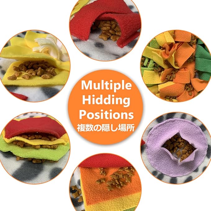 Snuffle Mat for Dogs, Nosework Feeding Blanket Sniffing Pad for Interactive Games, Foraging Puzzle Enrichment Toys for Large Small Medium Pets