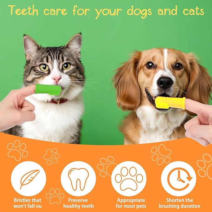 108 Pcs Dog Toothbrush Dog Finger Brushes, Soft Pet Toothbrush Pet Oral Care Dental Brush Easy Teeth Cleaning for Small Cats and Puppy