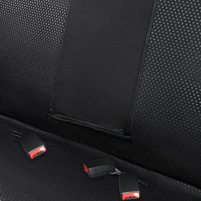 Flying Banner Neoprene Rear Bench car seat Covers car seat Protectors Split 40/60 60/40 (Beige & Black, Neoprene)