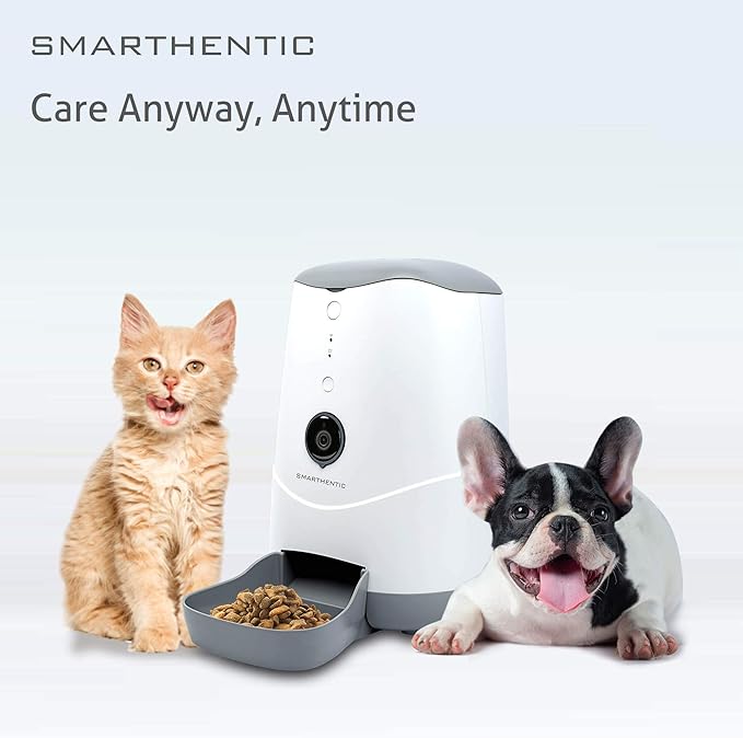 Smart Pet Feeder, Programmable Portion Control with Built-in HD Video Camera and Bowl, Automatic Cat Feeders, WiFi Camera, APP Control, Dry Food Dispenser, Puppy Supplies, Voice Recorder