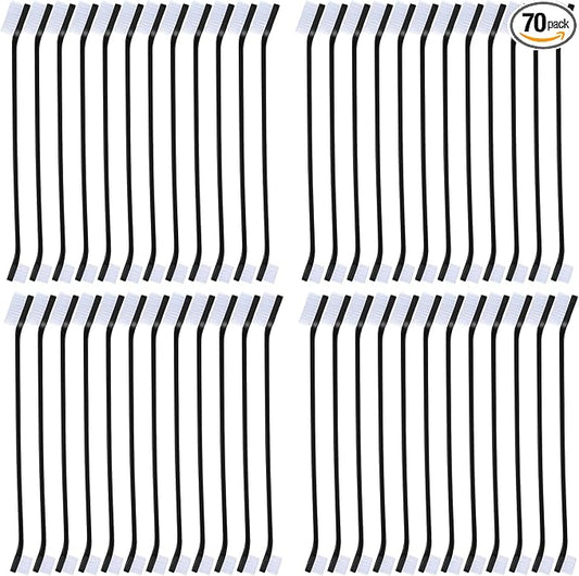 Honeydak Dog Tooth Brush Pet Toothbrush Soft Grooming Dogs Toothbrush Dog Double Sided Puppy Long Handle Brush for Large and Small Teeth Cleaning Dental Oral Care(70 Count,Black)