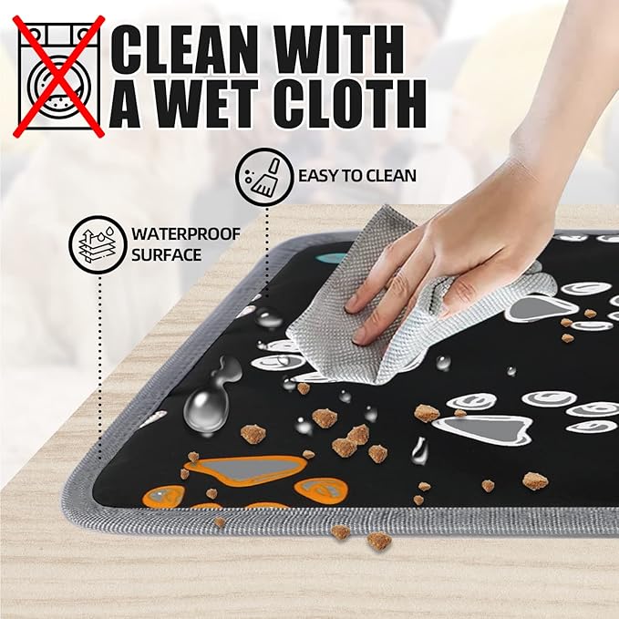 furrybaby Pet Heating Pad, Waterproof Dog Heating Pad Mat for Cat with Durable Anti-Bite Tube Indoor for Puppies Dogs Cats (1 Pack Black, 40 X 28in, Temp Adjustable)