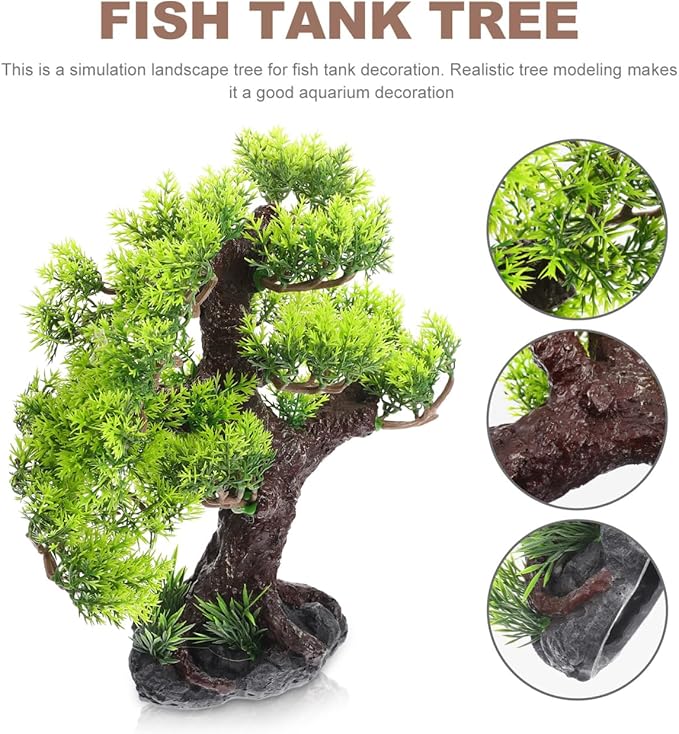 Landscaping Tree Resin Tree for Decor Resin Ornament Fish Tank Decor Craft for Fish Tank Aquarium Plant Fake Bonsai Simulation Plant Garden Decor