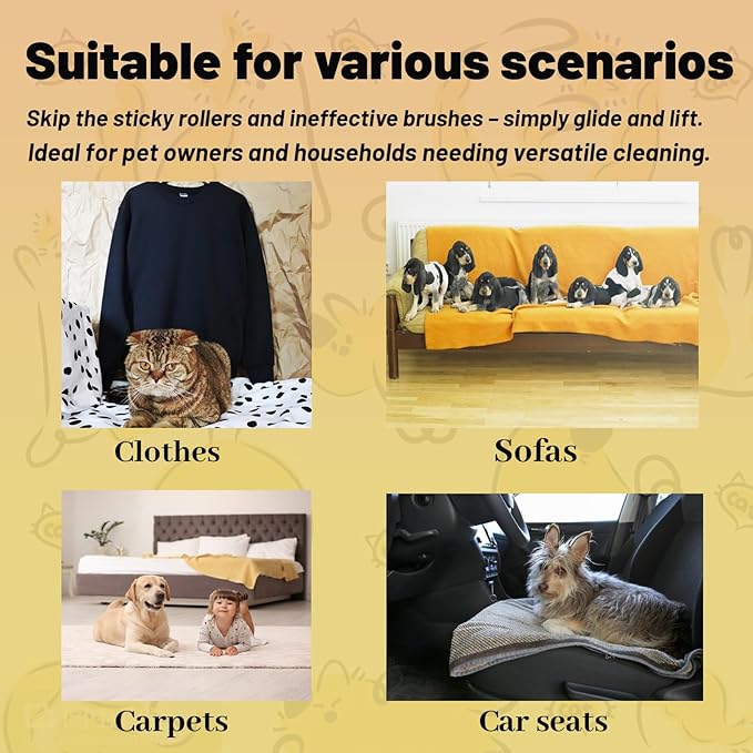 Pet Hair Remover, Brush Pet Hair, Pet Hair Removal Glove, Electrostatic Gloves Pet Hair Removal, Upgrade Reusable for Couch Furniture Carpet (3 PCS)