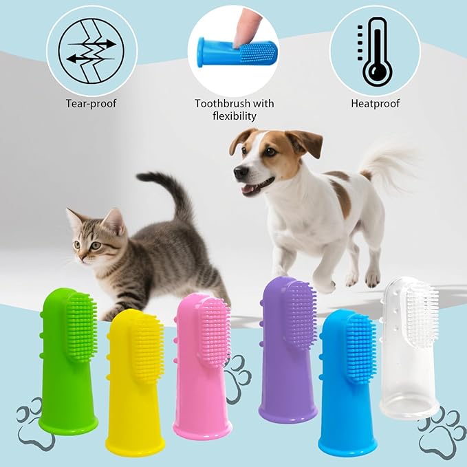 108 Pcs Dog Toothbrush Dog Finger Brushes, Soft Pet Toothbrush Pet Oral Care Dental Brush Easy Teeth Cleaning for Small Cats and Puppy