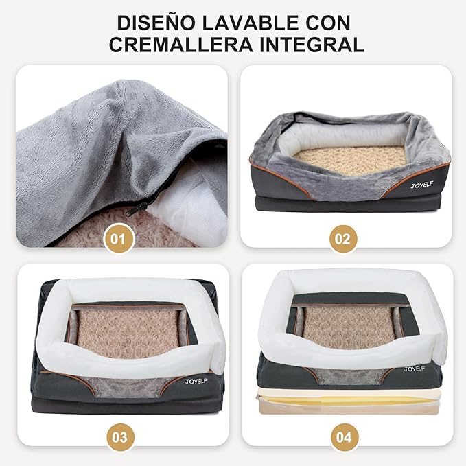 JOYELF XXLarge Memory Foam Dog Bed, Orthopedic Dog Bed & Sofa with Removable Washable Cover for Large Dogs