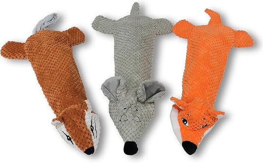 Dog Toys, Squeaky Plush No Stuffing Crinkle Dog Toy for Small Medium Large Dogs, [3 Pack] Interactive Puppy Teething Water Bottle Dog Chew Toy