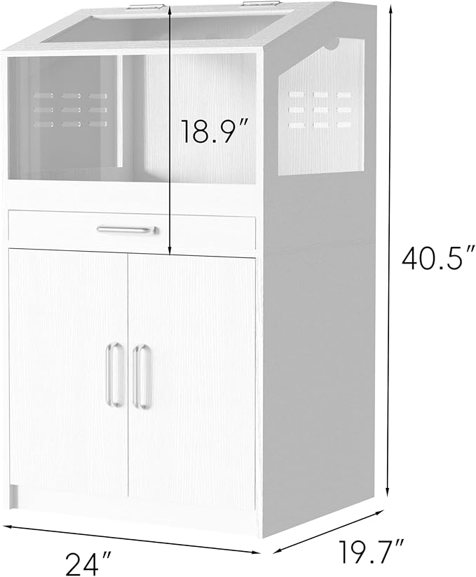 Hamster Cage with Storage Cabinet, Guinea Pig Cage for Small Animals, Large Hamster Cage and Habitat with Easy View Acrylic Panels for Hamster, Rabbit, Guinea Pig, Hedgehog (24"x19"x40")